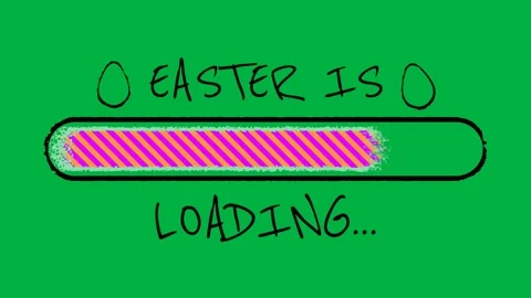 Easter is loading bar animation on green screen Stock Footage 266787934