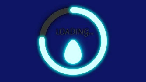 Easter loading illustration animation with bright blue colour Ilustración de archivo