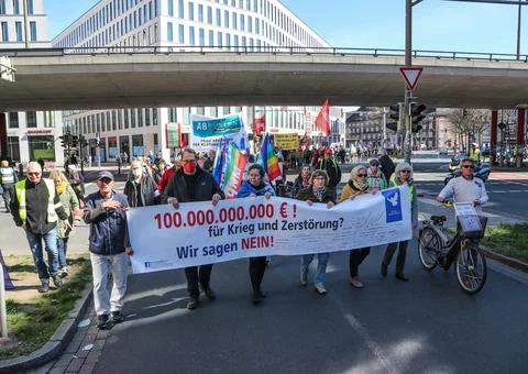 Easter March for Peace in Bremen, Germany - 16 Apr 2022 Stock Photos