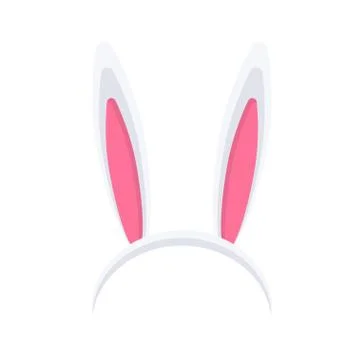 Easter mask with rabbit ears Stock Illustration