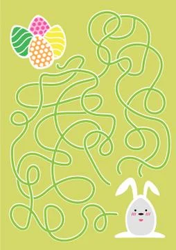Easter maze game or activity page for kids Stock Illustration