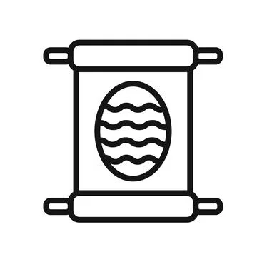 Easter Message icon black and white vector sign Stock Illustration