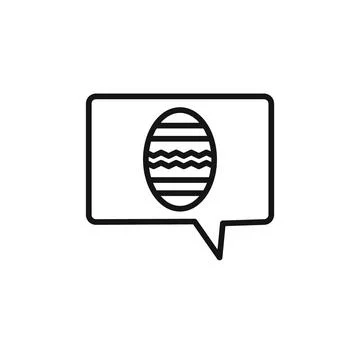 Easter Message logo sign vector outline Stock Illustration
