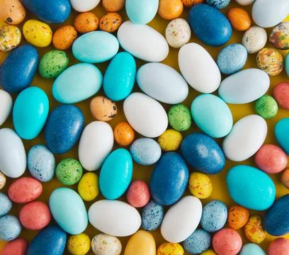 Easter minimalistic background with copy space Stock Photos