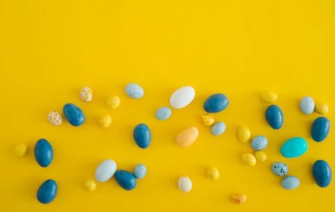Easter minimalistic background with copy space Stock Photos