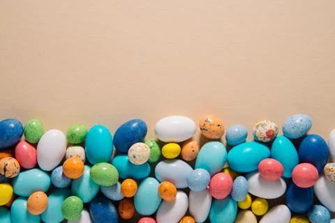 Easter minimalistic background with copy space Stock Photos