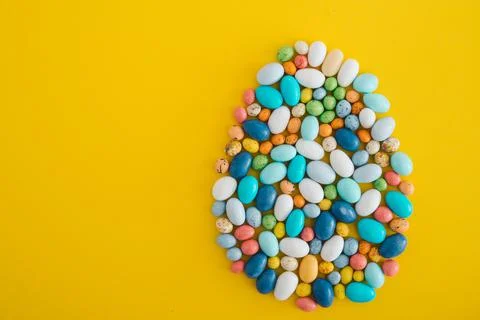 Easter minimalistic background with copy space Stock Photos