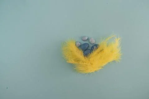 Easter minimalistic background with copy space Stock Photos