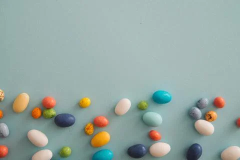 Easter minimalistic background with copy space Stock Photos