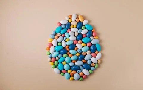 Easter minimalistic background with copy space Stock Photos