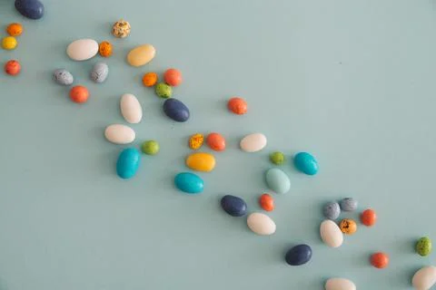 Easter minimalistic background with copy space Stock Photos
