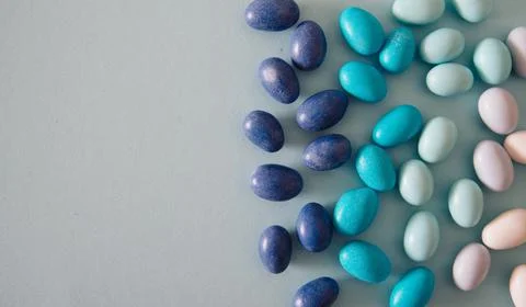 Easter minimalistic background with copy space Stock Photos