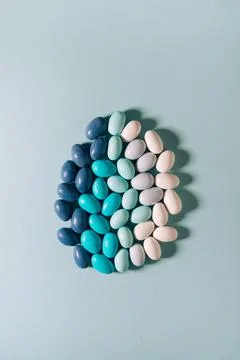 Easter minimalistic background with copy space Stock Photos