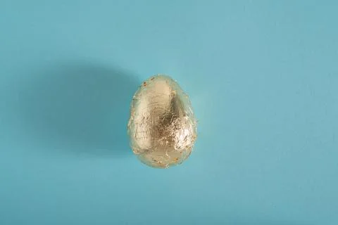 Easter minimalistic egg with copy space Stock Photos