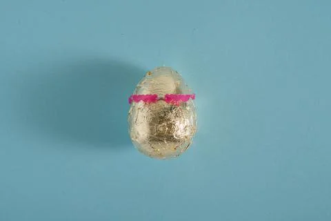 Easter minimalistic egg with copy space Stock Photos