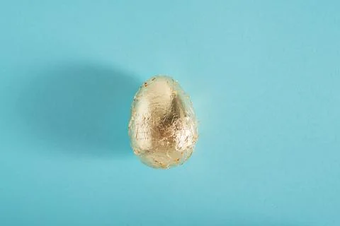 Easter minimalistic egg with copy space Stock Photos