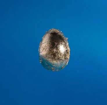 Easter minimalistic egg with copy space Stock Photos