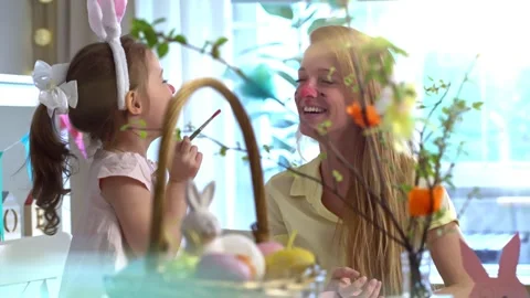 Easter moment with warmth, creativity, and family bonding Stock Footage 300858206
