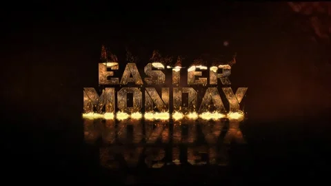 Easter Monday Background Loop Animation Hot And Gold Stock Footage 341883318