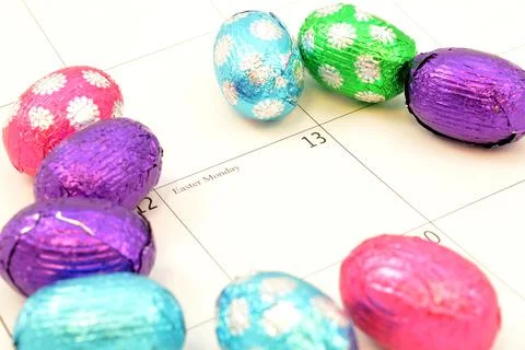 Easter Monday Calendar Stock Photos
