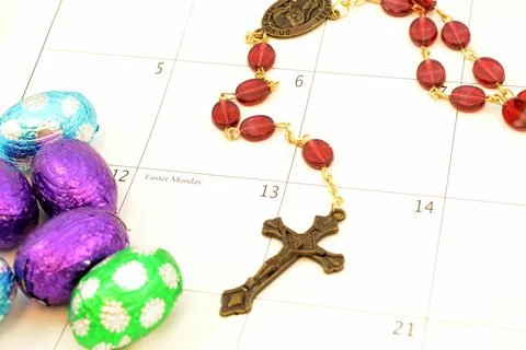 Easter Monday on Calendar Stock Photos