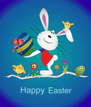 Easter morning with the hare Stock Illustration
