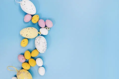 Easter multicolored eggs Stock Photos