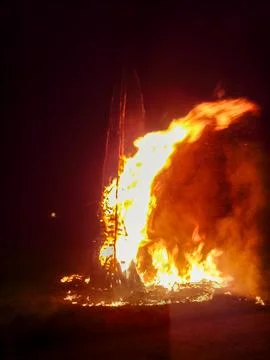 Easter Night Bonfire Tradition 库存照片