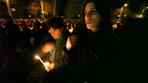 Easter Night Prayers Stock Footage 1012874