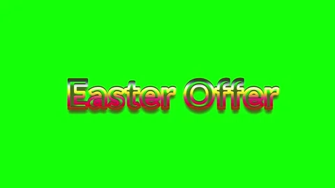 Easter offer animation on green screen background with colorful text 스톡 동영상 335280476