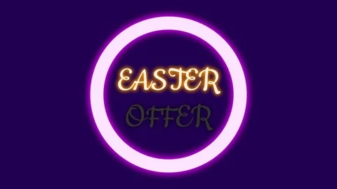 Easter offer is loading concept animation in bright pink light and loading .. Stock Footage 266787952