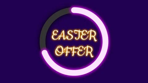Easter offer is loading sign in bright neon colour Stock Illustration