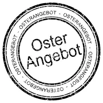 Easter Offer rubber stamp – in german - illustration Stock Illustration