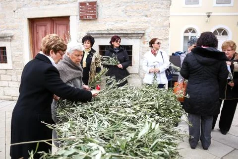 Easter olive branches Stock Photos
