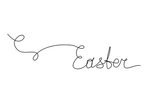 Easter, one line drawing vector illustration. Stock Illustration