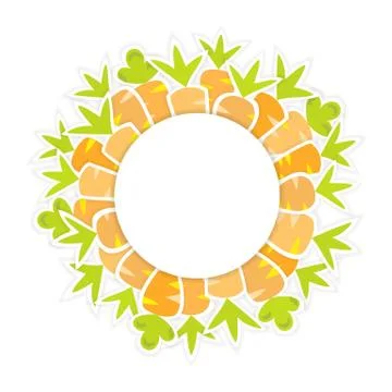 Easter orange carrots pattern on a white 스톡 일러스트