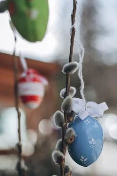 Easter outdoor decorations in Austria Stock Photos