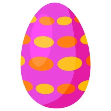 Easter painted egg. Flat illustration vector.Symbol for a mobile application  Illustrazione stock