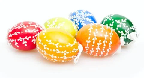 Easter painted eggs Stock Photos