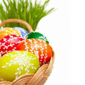 Easter painted eggs Stock Photos