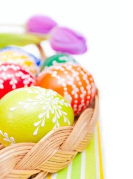 Easter painted eggs Stock Photos