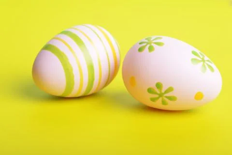 Easter painted eggs Stock Photos