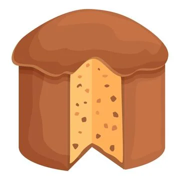 Easter panettone icon cartoon vector. Italian cake Stock Illustration