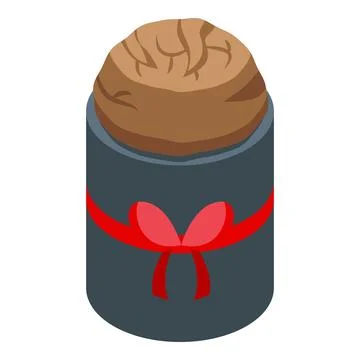 Easter panettone icon isometric vector. Sweet food Stock Illustration