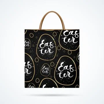 Easter paper bag with shadow Stock Illustration