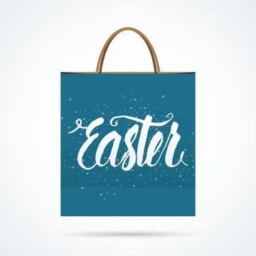 Easter paper bag with shadow Stock Illustration