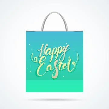 Easter paper bag with shadow Stock Illustration