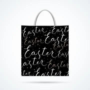 Easter paper bag with shadow Illustration
