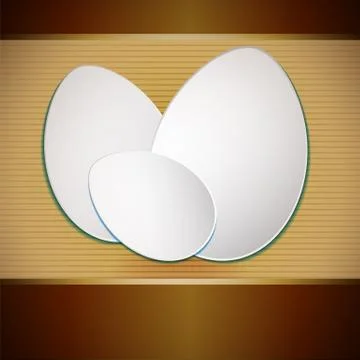 Easter paper eggs on striped background Stock Illustration