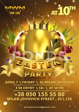 Easter Party PSD Template